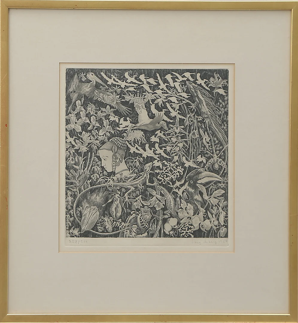 STIG ÅSBERG. ETSNING 258/310, signerad, 1900-tal. — Engravings & Prints — Kalmar Auktionsverk