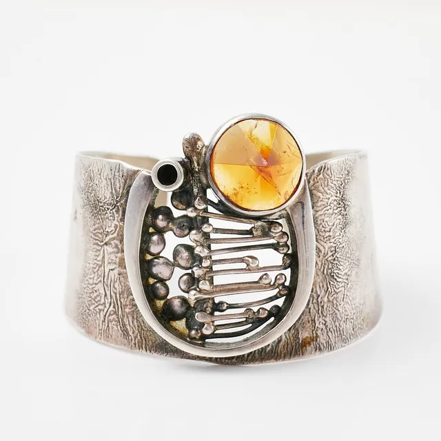 ISAAC COHEN. Armring, silver, Stockholm 1970.