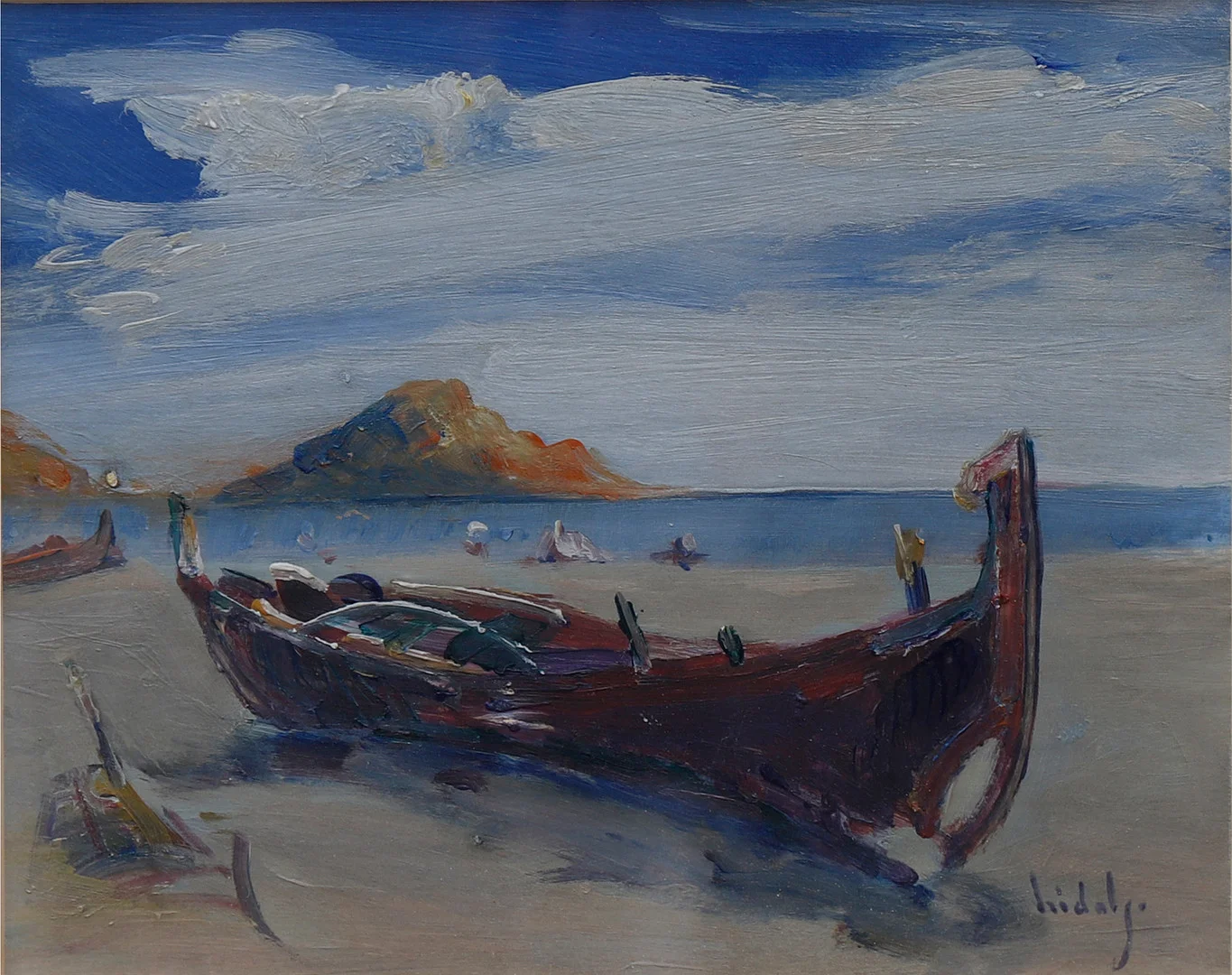 JOAQUIM HIDALGO PAGÈS. "Barca playa". — Paintings — Balclis