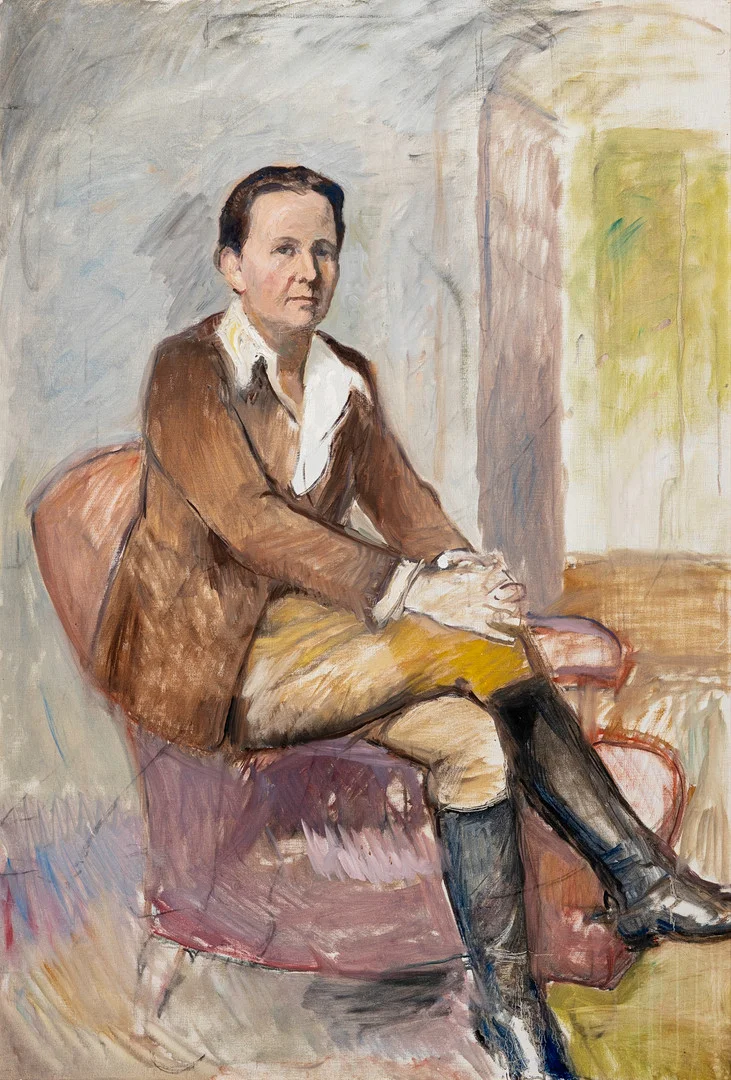 HANNA PAULI. TILLSKRIVEN. Damporträtt, olja på duk, ej signerad. — Paintings — Auktionshuset Kolonn