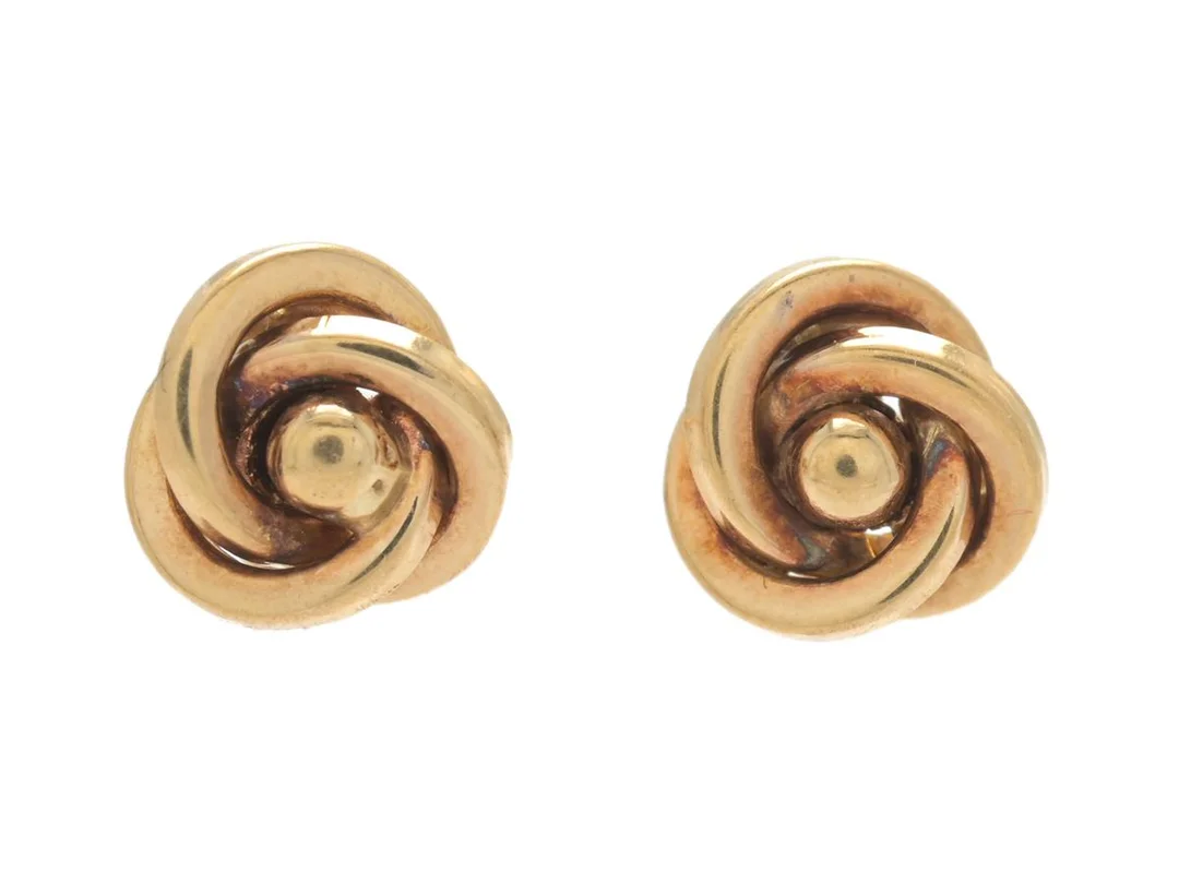 ÖRHÄNGE, 18K guld, knutar, stift, vikt 0,7 g. — Smycken/Örhängen — Kaplans