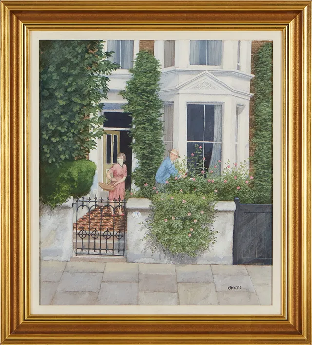 ULF GREDER. "The lower mall Hammersmith", olja på duk, signerad.