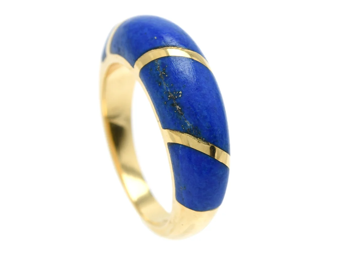 RING, 18K guld, lapis lazuli, stl 17 mm, vikt 7,3 g. — Smycken/Ring — Kaplans