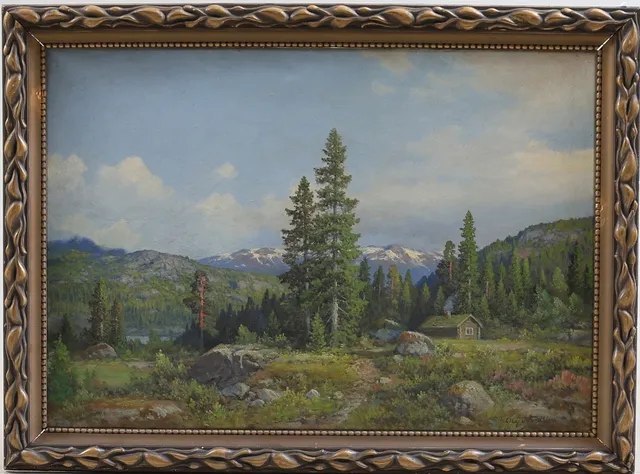 OLAF NORDLIEN (NORGE, 1864-1929). Landskap, olja på duk, signerad.