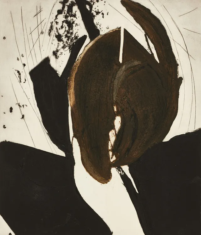 JAN MEYER (1927-1995). "La Coupe", signerad och numrerad 30/99, carborundum.