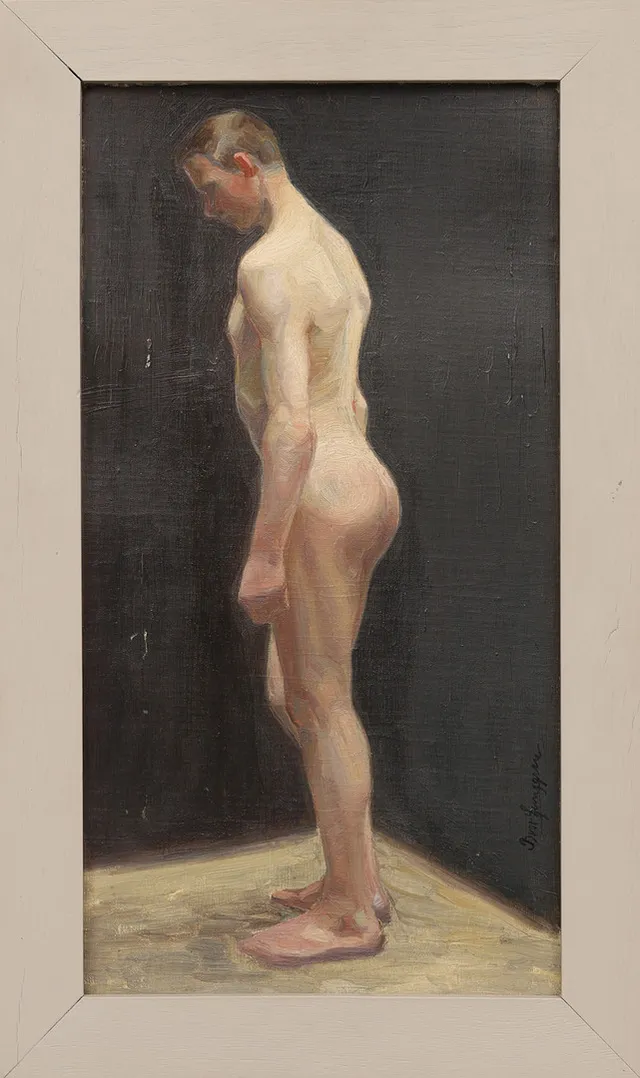 BROR LJUNGGREN (1884-1939). Studie av en man, signerad och daterad 1915.