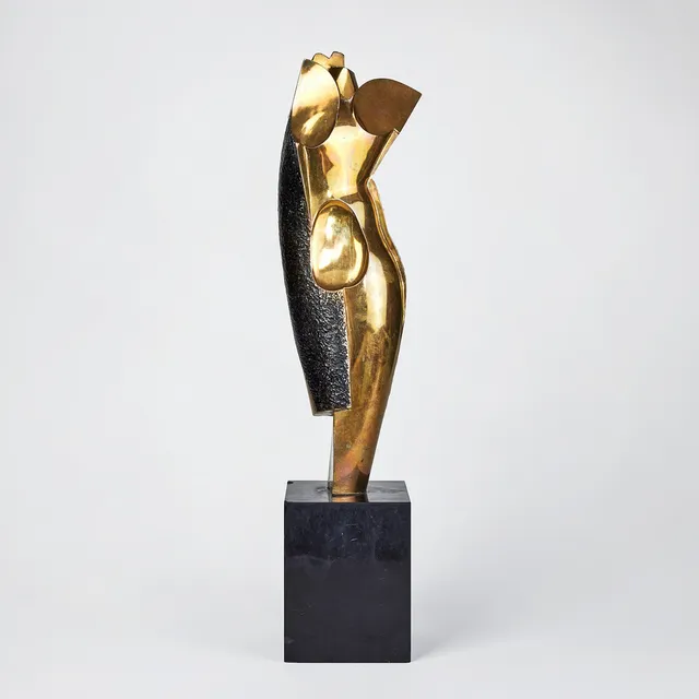 CHRISTIAN BERG. Torso-26 I, polerad och mörkpatinerad brons, höjd 39 cm.