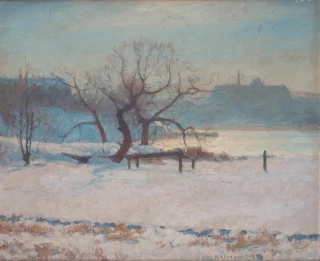 Herman Lindqvist, Vinter vid Waldemarsudde, Djurgården.