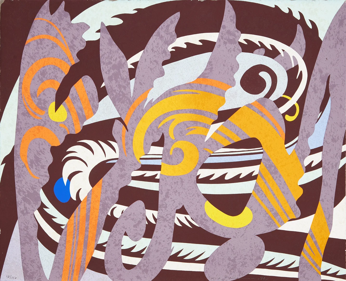 KARL AXEL PEHRSON. Komposition, serigrafi, signerad, -92. — Engravings & Prints — Stockholms Auktionsverk Magasin 5
