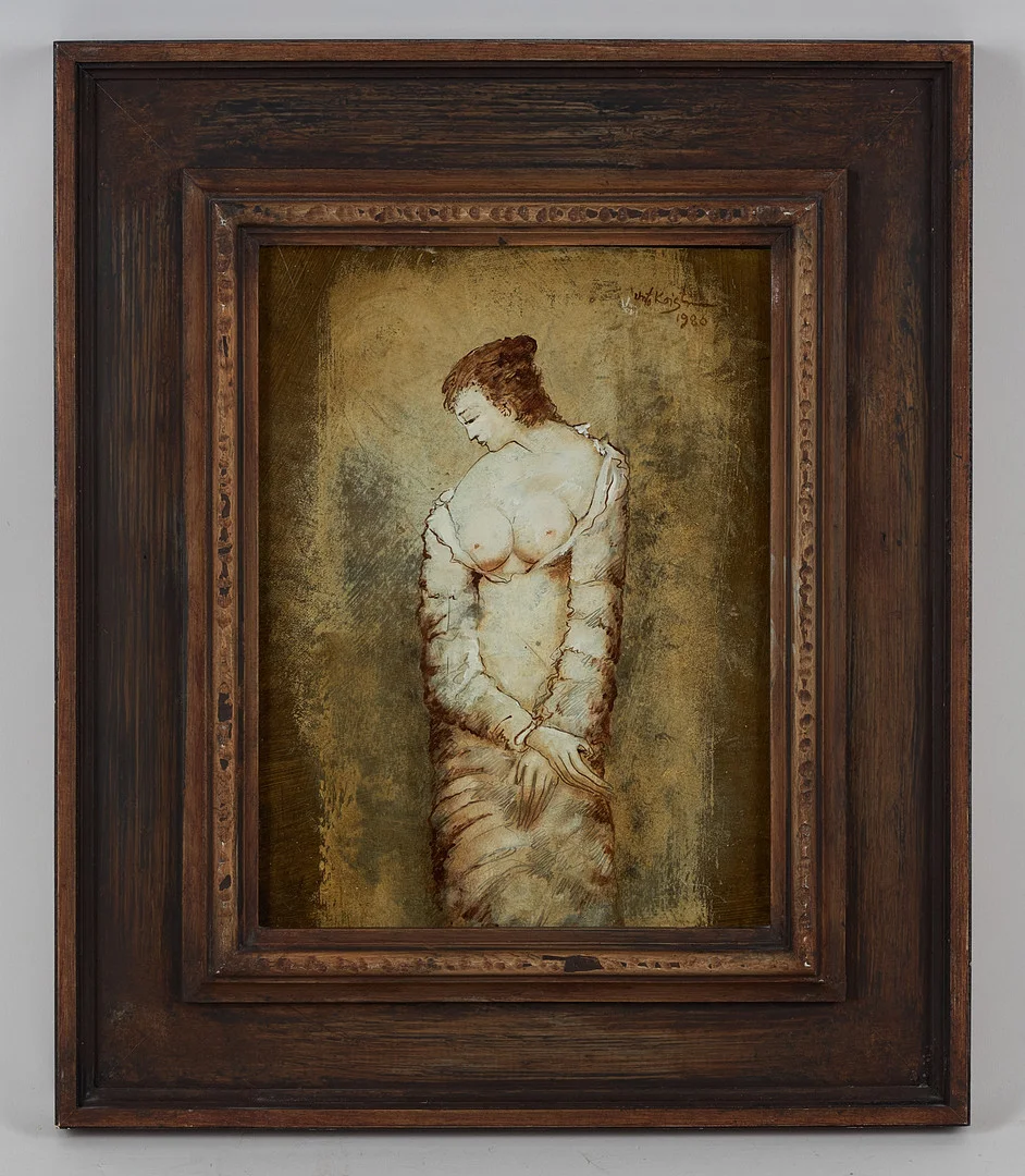 UNTO KOISTINEN. Vacker modell, signerad samt daterad 1980, olja på pannå. — Paintings — Stockholms Auktionsverk Helsinki