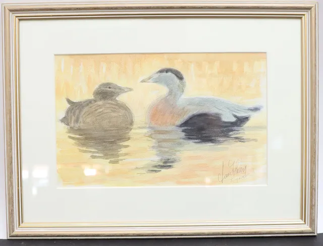 LARS HOLM. "Ejdrar" blandteknik, signerad.
