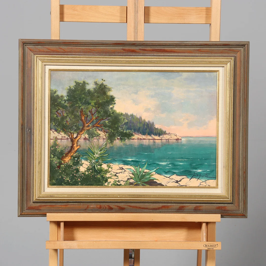 JAN BOHUMIL POSPISIL. OLJA PÅ DUK, signerad. — Paintings — Borås Auktionshall