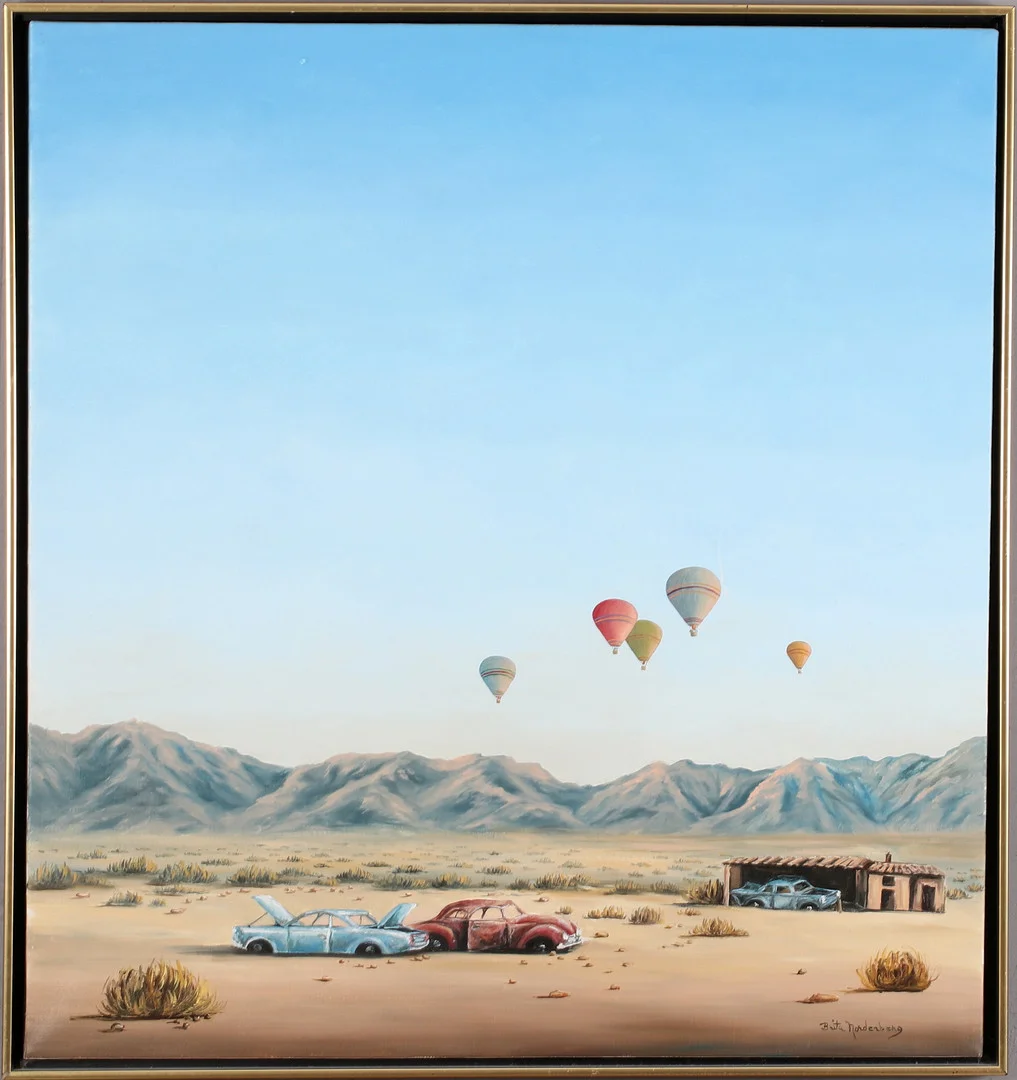 BRITA NORDENBERG. "Amazona higway", olja på duk, signerad. — Paintings — Stadsauktion Sundsvall