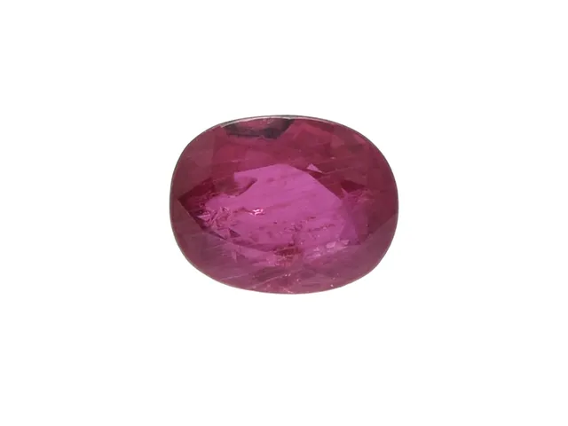 RUBIN, ovalslipad 1,36 ct, naturlig hålighet.