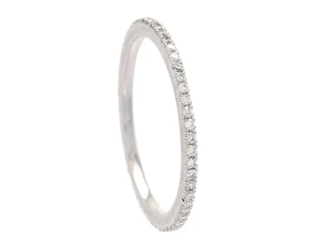 HELALLIANSRING, platina, briljantslipade diamanter ca 0,36 ctv, Heymann & Kuhlmann, Stockholm 2018, stl 16,75 mm, vikt 1,8 g, några diamanter har nagg.