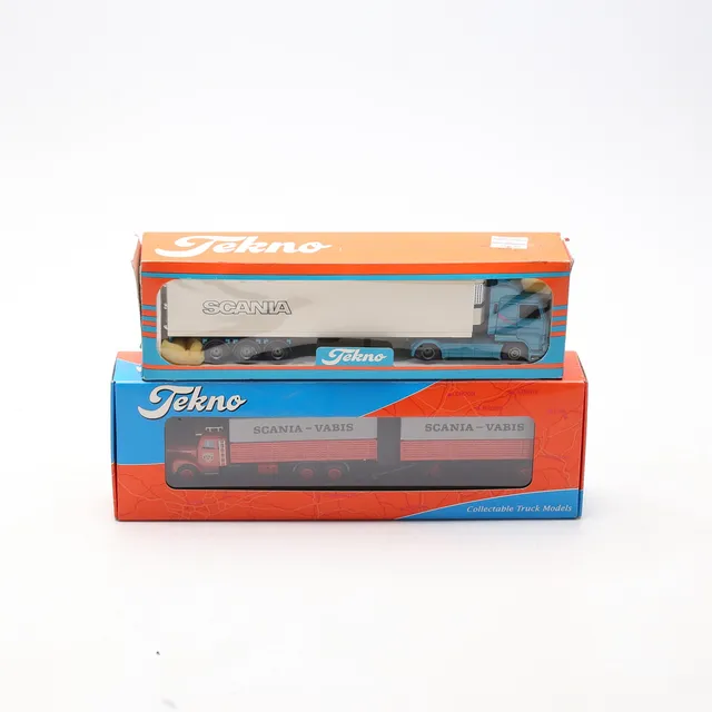 MODELLASTBILAR, 2 st, skala 1:50, Tekno, Nederländerna.