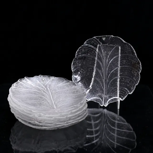 LARS HELLSTEN. Tallrikar, 8 st, glas, "Eden", Orrefors.