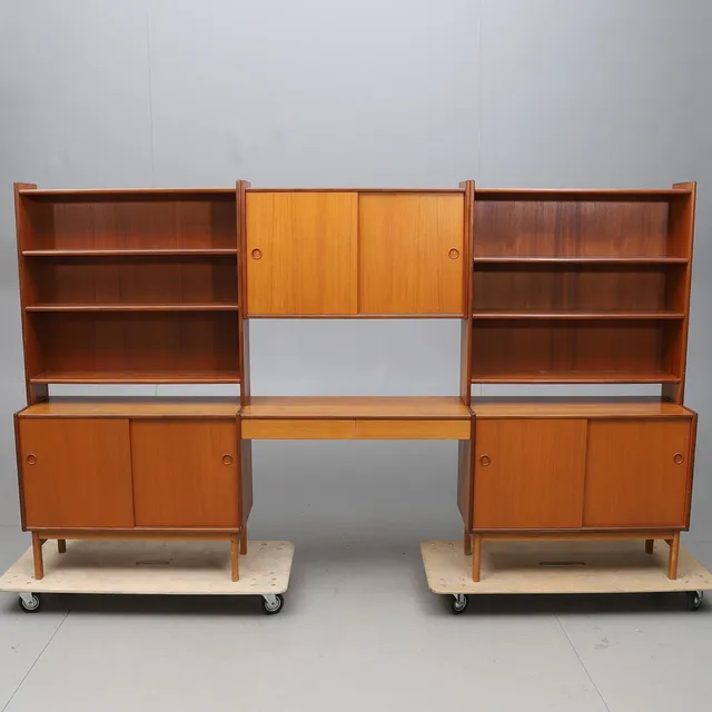 HYLLSYSTEM, teak, 1950-/60-tal.