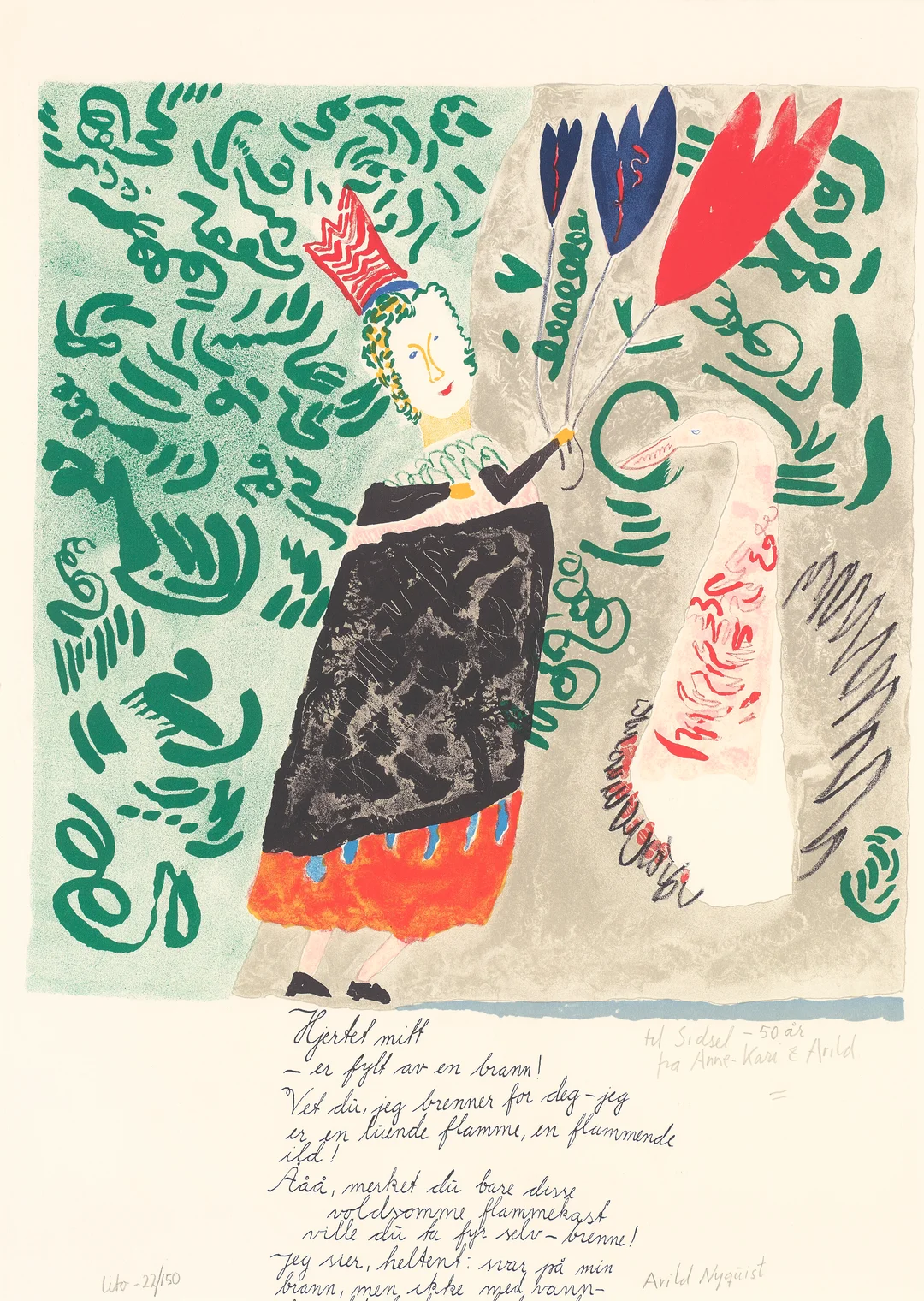 Nyquist, Arild — "Hjertet mitt" — Kunst/Grafikk — Blomqvist