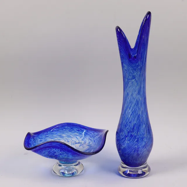 VAS OCH SKÅL, Rauk, glas, 1900-talets andra hälft, 2 delar.