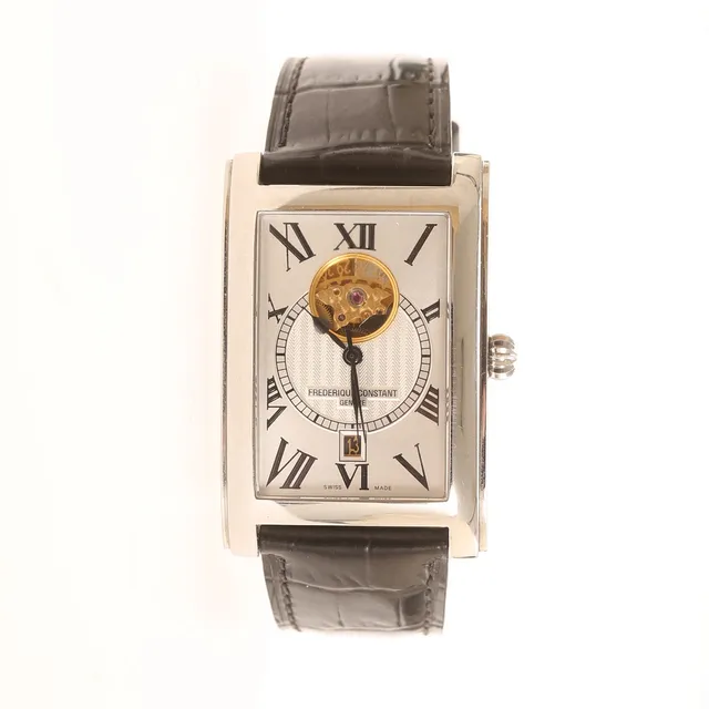 FREDERIQUE CONSTANT. Armbandsur, "Heart Beat date Carree", Genéve.
