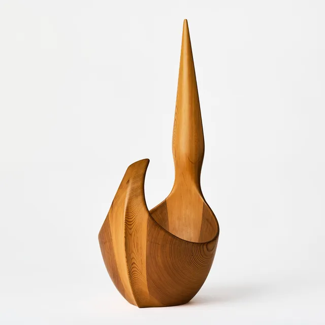 JOHNNY MATTSSON. Ölgås, teak, ovanligt stor 65 cm.