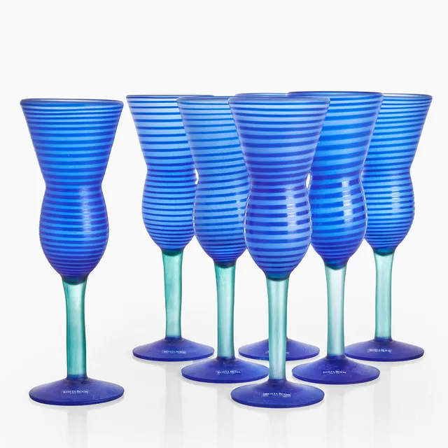 GUNNEL SAHLIN (SVERIGE, FÖDD 1954). Vinglas, 7 st, "Delight", Kosta Boda.