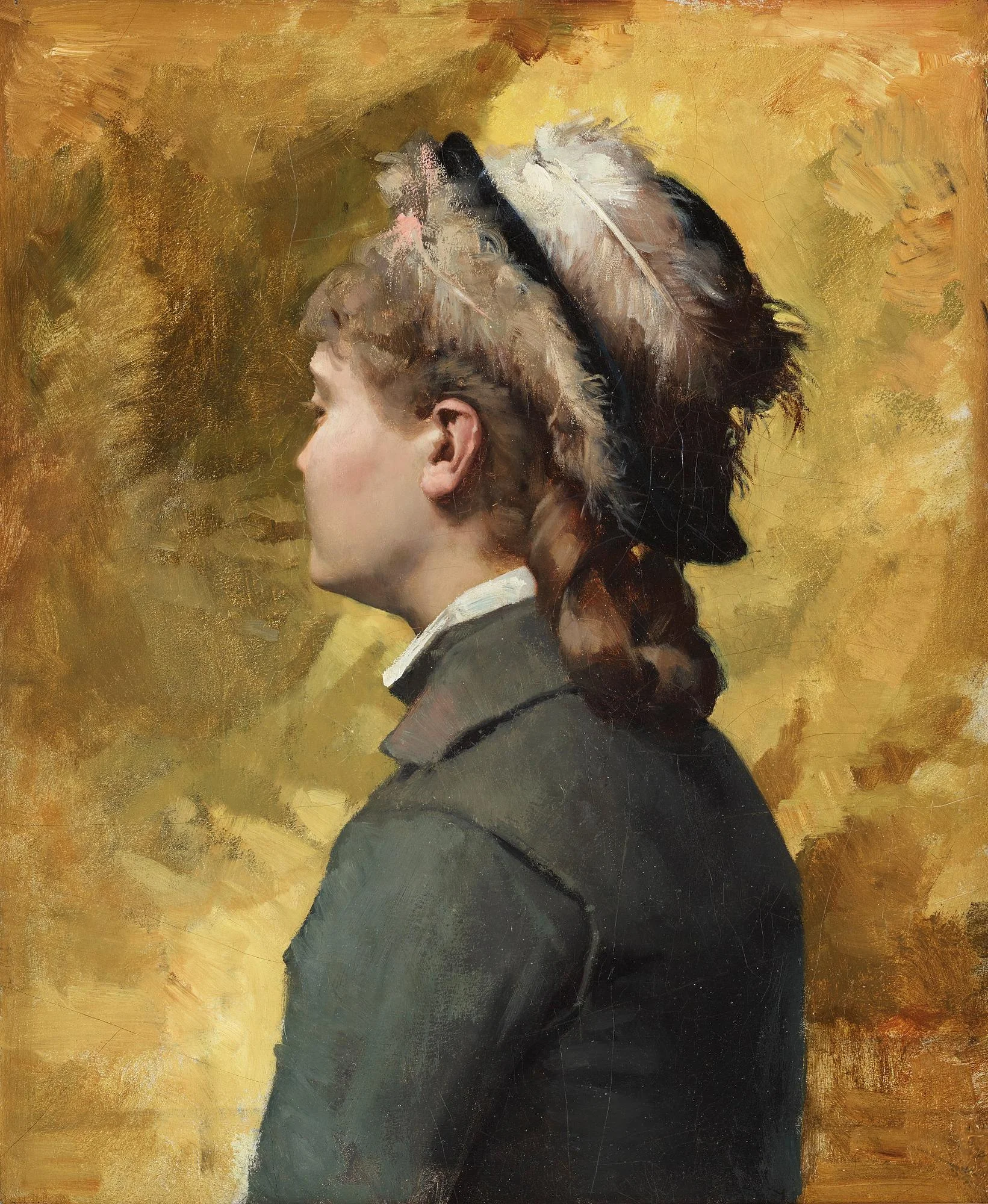 Albert Edelfelt, "Ung kvinna i grått". — Bukowskis