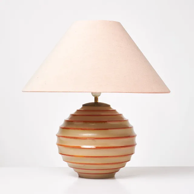 BORDLAMPA, Ewald Dahlskog, Bo Fajans Gefle, randdekor.