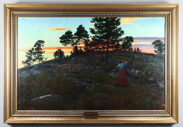 ELIAS ERDTMAN. Olja på duk, signerad och daterad 1899.