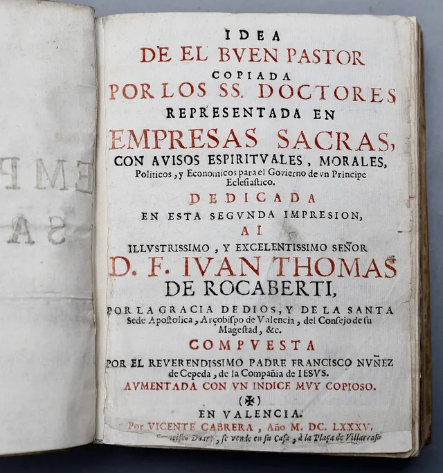 EMBLEMÁTICA, 1685. Francisco Núñez de Cepeda, “Idea de el Buen Pastor”.