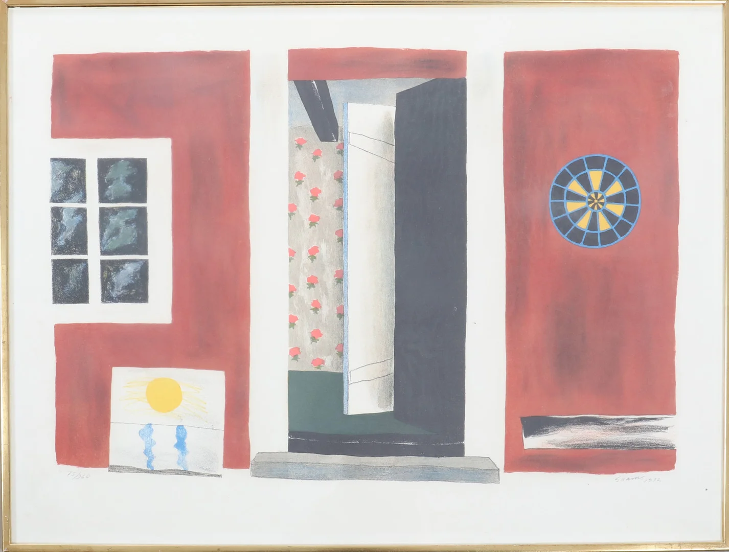 LENNART GRAM. Litografi, signerad, numrerad 75/360 samt daterad 1972. — Engravings & Prints — Södermanlands Auktionsverk