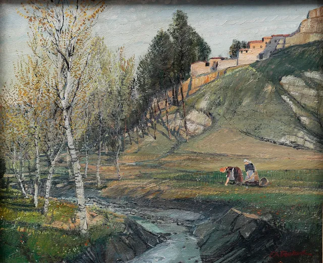 SPANISH SCHOOL, 20TH CENTURY. Rural view.