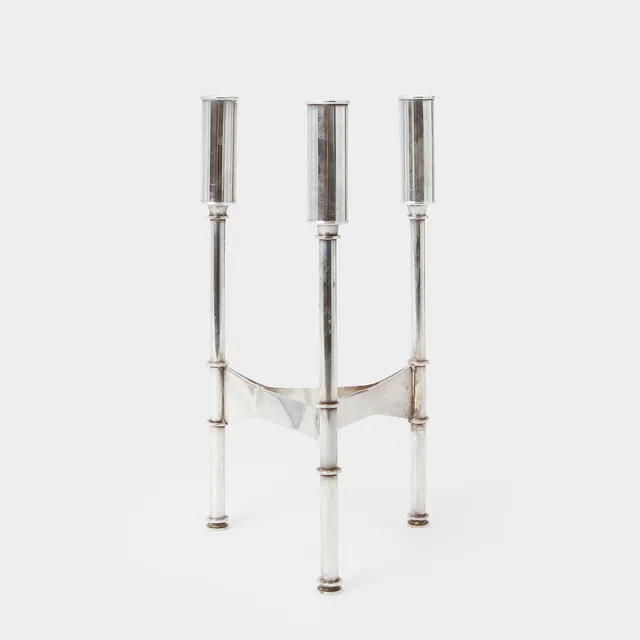 TORE ELDH. Kandelaber, silver, Göteborg, 1966.