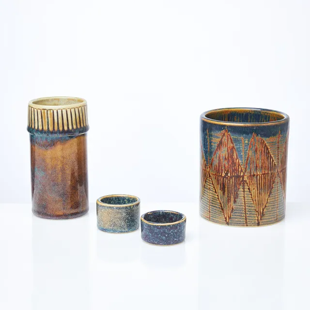ALF JARNESTAD. 4 delar, Karlskrona Porslinsfabrik, glaserad keramik, 1960-tal.
