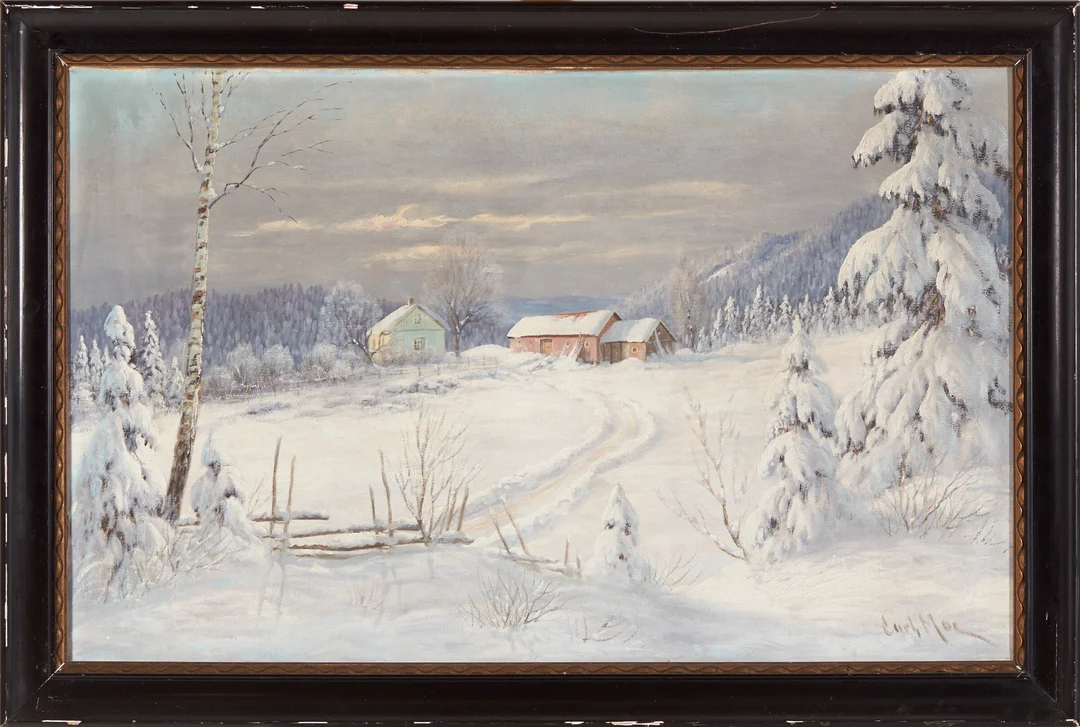 Moe, Carl — Vinterlandskap — Kunst/Maleri — Blomqvist