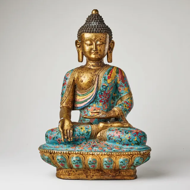 BUDDHA, cloisonné, Kina, 1900-tal.