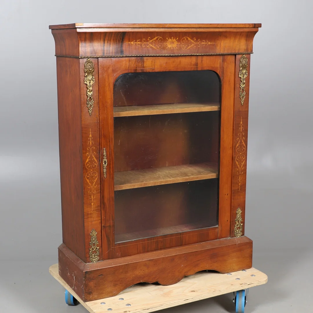 A VICTORIAN INLAID MAHOGANY PIER CABINET. — Cupboards, Cabinets & Shelves — Lawrences Auctioneers