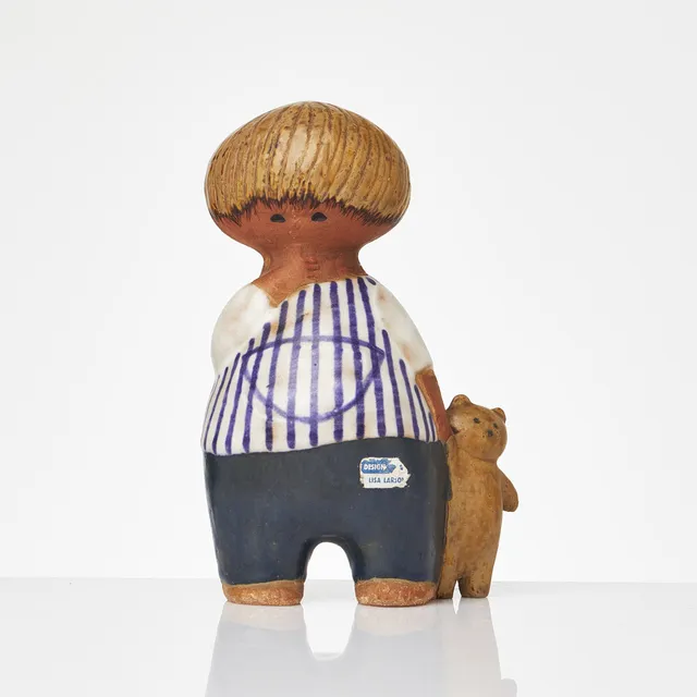 LISA LARSON. Figurin, stengods, "Malin" ur serien Larsons Ungar, Gustavsberg.
