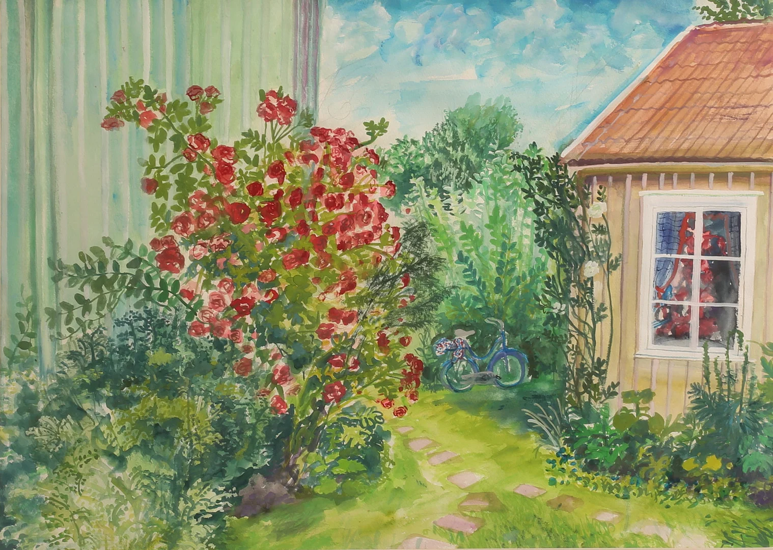 EVY LÅÅS. Akvarell. — Paintings — RA Auktionsverket Norrköping