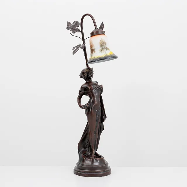 BORDSLAMPA, konstmassa jugend-stil, 1900-tal.