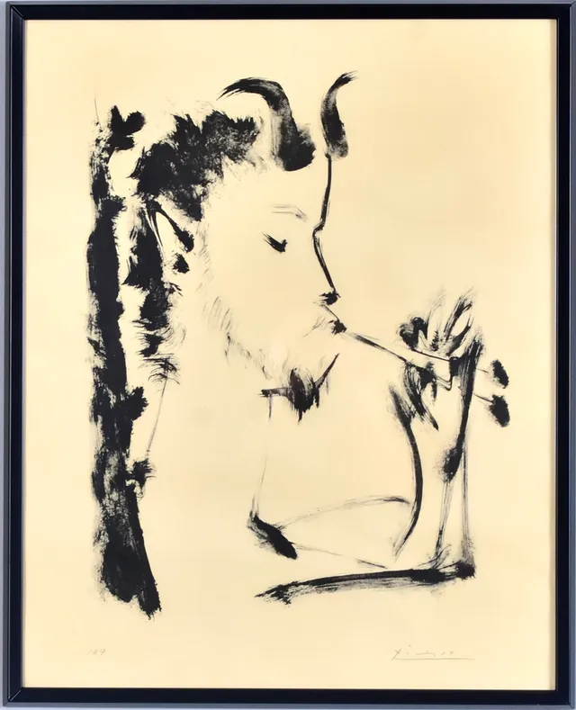 PABLO PICASSO. EFTER. Offsettryck, signerad i trycket.