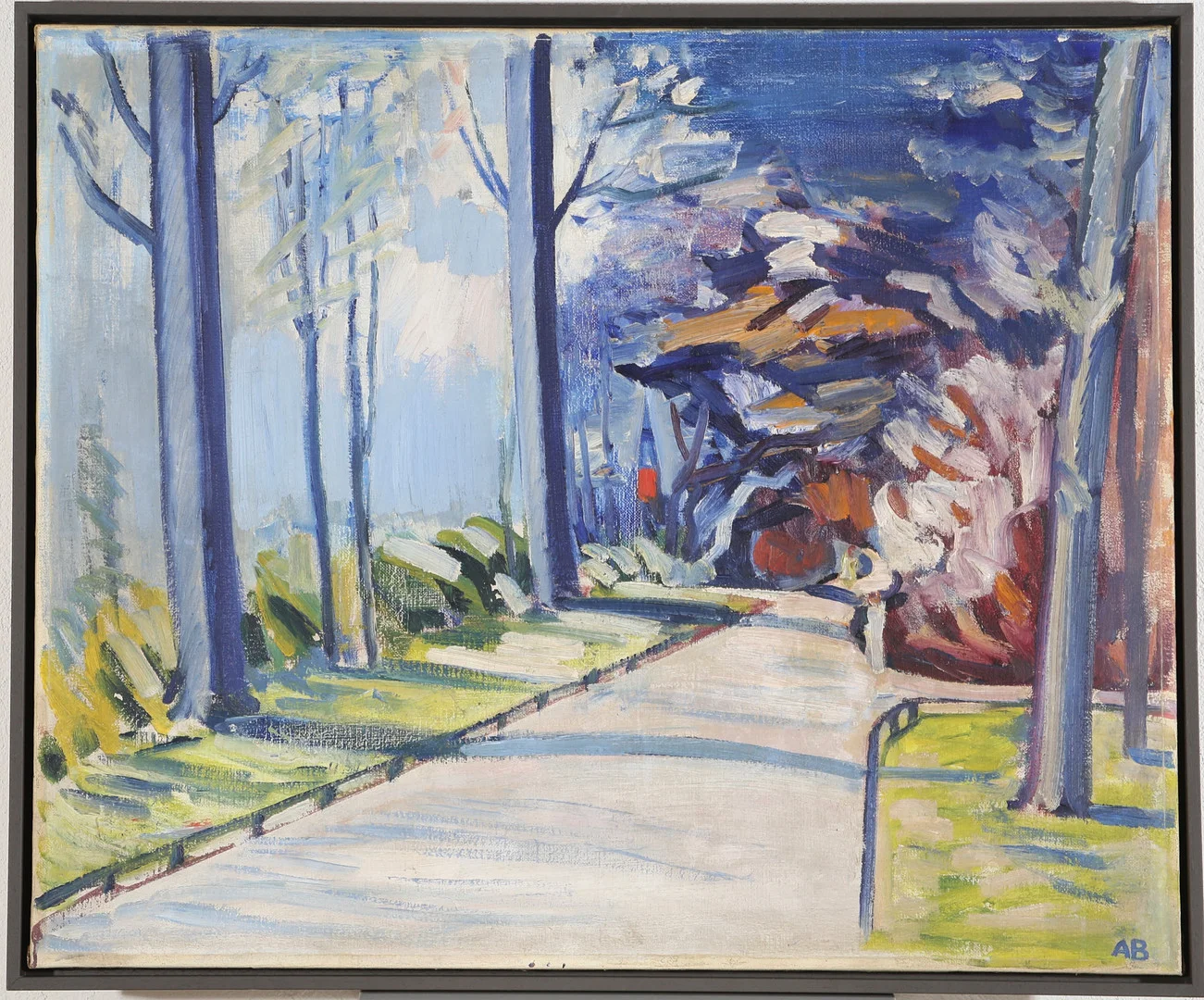 AXEL BENDTSEN (1893-1952). Parti fra Søndermarken, olie på lærred. — Paintings — Bidstrup Auktioner