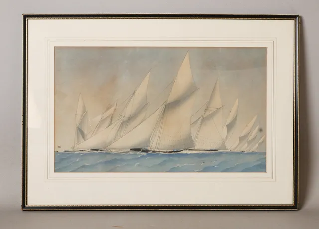 ATTRIBUTED TO RICHARD MARKES (BRITISH 1875-1920), STUDY OF SAILING BOATS.