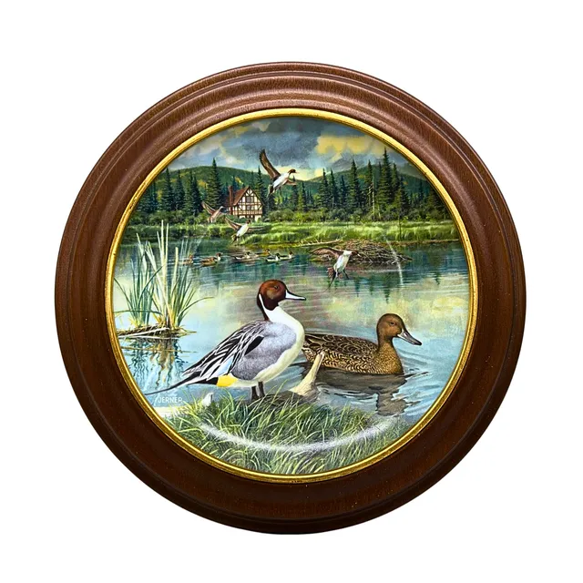 BART JERNER. LIMITIERTER SAMMELTELLER „THE PINTAIL“ AUS PORZELLAN DER MARKE EDWIN M. KNOWLES.