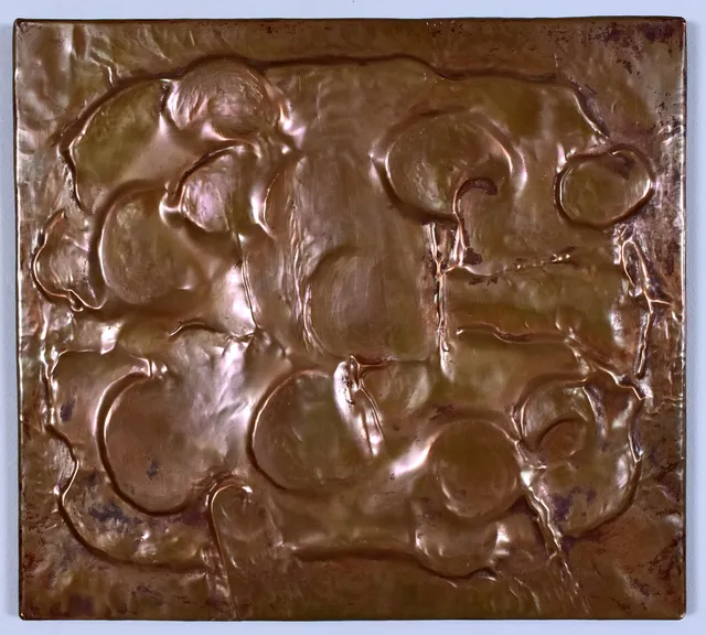 NILS JOHANSSON. relief, koppar, komposition.