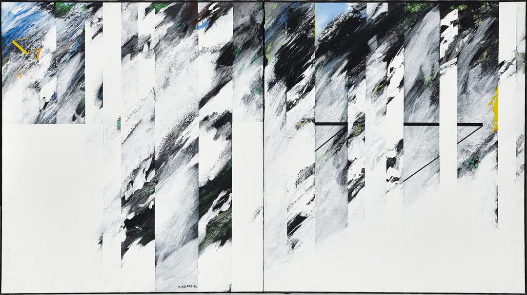 NILS KÖLARE (1930-2007): Utan titel, diptyk, signerad och daterad N. Kölare -96, olja på duk. — Paintings — Crafoord Auktioner Stockholm