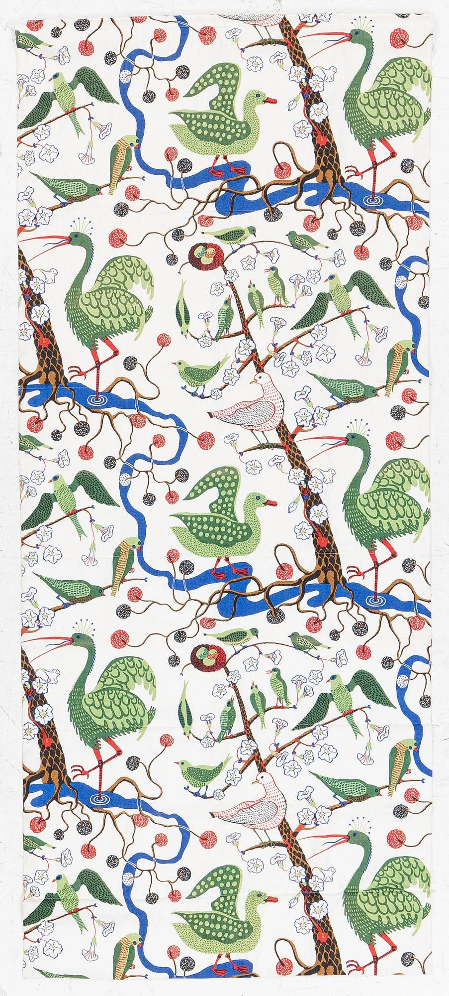 Josef Frank, jalusigardin, "Gröna fåglar", Firma Svenskt Tenn. — Design/Övrigt — Bukowskis