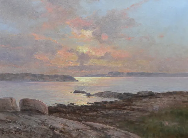 ANSELM DAHL. Olja på duk, signerad.