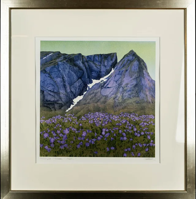 JAN HARR. Färglitografi, "Sommer" signerad, numrerad 70/150.